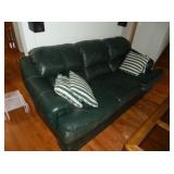 GREEN LEATHER SOFA