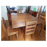 DROP LEAF TABLE & 6 CHAIRS
