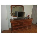 SOLID WOOD DRESSER & MIRROR