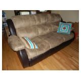 LEATHER & MICROFIBER SLEEP SOFA