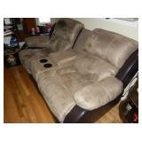 LEATHER & MICROFIBER LOVESEAT