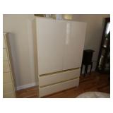 WHITE CONTEMPORARY ARMOIRE