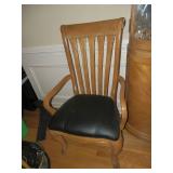 LEATHER BOTTOM DINING CHAIRS