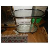GLASS & BRASS TEA CART