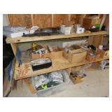 WORK BENCH, MISC. GARAGE ITEMS