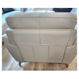 ABBYSON Cadence Top Grain Leather Sofa, Loveseat & Easy Chair Living Room Group.