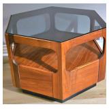 MCM Walnut Side Table Designed By John Keal For Brown Saltman.