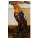 NUMEROUS carved & painted signed TOM TABER birds including a rare Bald Eagle.