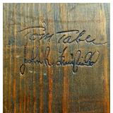 NUMEROUS carved & painted signed TOM TABER birds including a rare Bald Eagle.