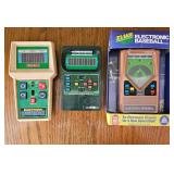 Vintage hand-held electronic games.