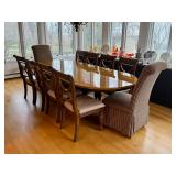 Oval Burl Dining Table 