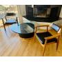 Mid Century Drum Coffee Table & Chairs