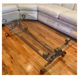 Glass & Brass Cocktail Table 