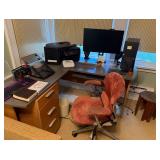Desk, Office Supplies 