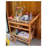 Rattan Bar Cart 