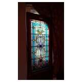 antique stained glass door