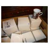 Box of Hummel figurine mugs