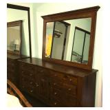 Ethan Allen Pine Dresser and Mirror