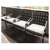 High-end Ethan Allen Outdoor Furniture set. Table and 4 chairs with pads.