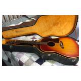 VINTAGE 1961 GIBSON GUITAR J-45 ADJ BRIDGE Heritage Sunburst. Hard Case & ACE Leather Strap