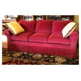 Ethan Allen 3 seat crushed velvet sofa