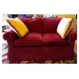 Ethan Allen 2 seat crushed velvet sofa