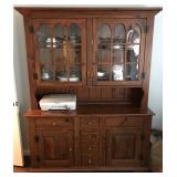 Ethan Allen Pine China Hutch Chest