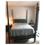 Ethan Allen Furniture Country Colors Blue Denim Poster Bed - Full