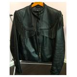 Willie G, Harley Davison Fringed Leather jacket with matching fringed chaps.