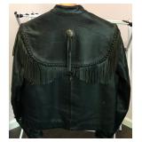 Willie G, Harley Davison Fringed Leather jacket with matching fringed chaps.