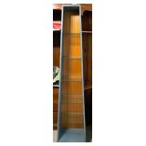 Ethan Allen Obelisk Tall Curio Cabinet. From Country Colors Collection, Stained Blue Denim. Solid wo