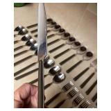 MEPRA ITALY Italian Stainless Steel Tobacco Brown Flatware Set