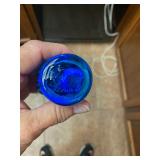 Blue Bird Of Happiness Signed Leo Ward 1999 Glass Figurine