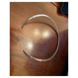 80s Sterling Silver Collar Choker Necklace 