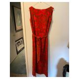 Vtg 70s Joseph Magnin Velour Maxi Dress