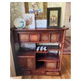 Vintage Rosewood Curio Stand W/Alter Top