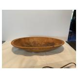 Antique hand crafted wood dough bowl.