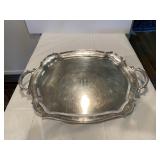 Antique Gorham Sterling Silver Extra Large Heavy Tray 19" x 29" Monogram "M"