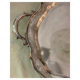 Antique Gorham Sterling Silver Extra Large Heavy Tray 19" x 29" Monogram "M"