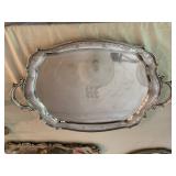 Antique Gorham Sterling Silver Extra Large Heavy Tray 19" x 29" Monogram "M"