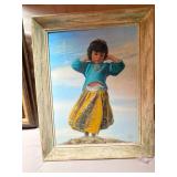 Original Framed Vintage Dorothy Roe Brown Oil Painting on Board