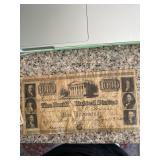 The Bank Of United States 1840 $1,000 bill. 