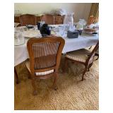 High-end Mid Century Henredon Dining Table, caned back chairs, and Buffet Sideboard Set