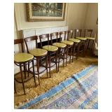 Vintage High-End Thonet Bent Wood Bar Stools