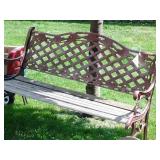 BEAUTIFUL & FUNCTIONAL HEAVY CAST IRON GARDEN BENCH. CAST IRON FIRE PIT, CAST IRON GARDEN FENCE.