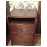 GORGEOUS ANTIQUE ALL WOOD FILE CABINET... MATCHES NICELY WITH DESK