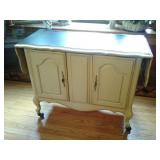 GORGEOUS ANTIQUE FRENCH CONSOLE TABLE. A BEAUTIFUL & UNIQUE PIECE.. SIDES FOLD UP