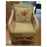 GORGEOUS BAMBOO TROPICAL STYLE ACCENT CHAIR. A RARE FIND. BEAUTIFUL CONDITION.