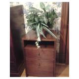 SOLID WOOD MAPLE FILE CABINET... VERY NICE! PLANTERS
