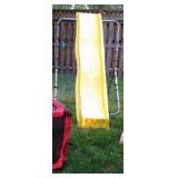SWING & SLIDE TALL 90" YELLOW KIDS SLIDE. LARGE BASEBALL NET